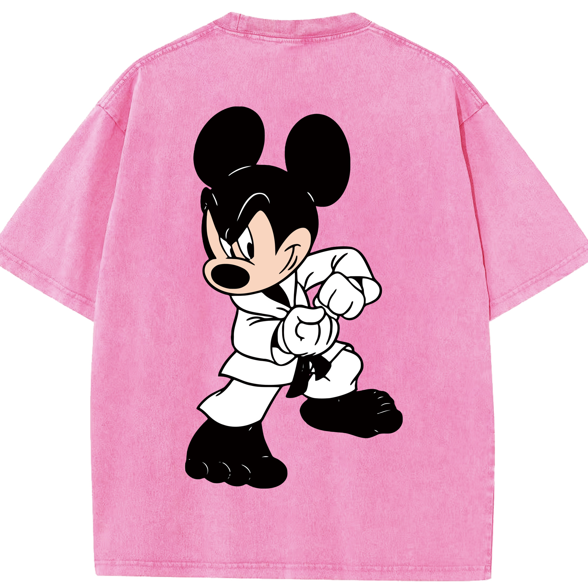 （画像用） ミッキーマウス Mickey Mouse 綿100% ヴィンテージ風 半袖Tシャツ（背面プリント）